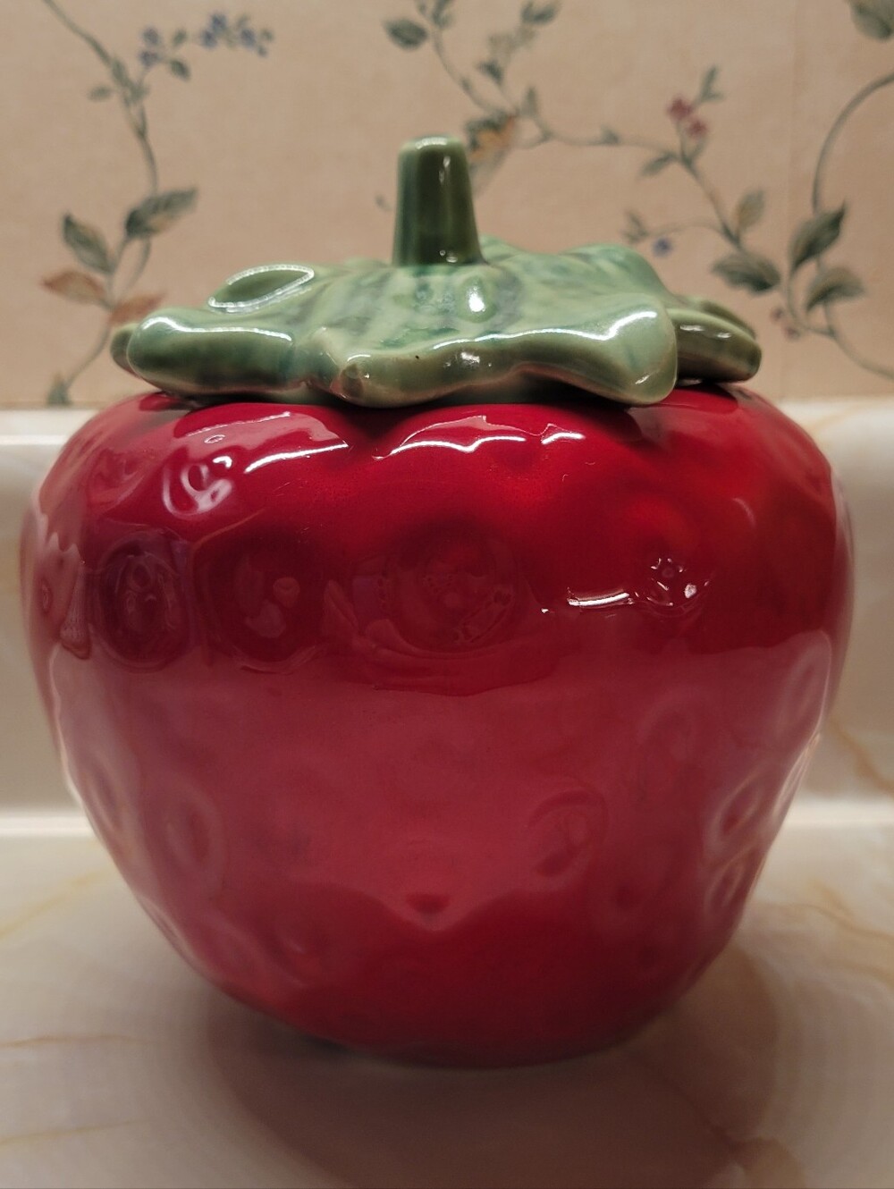 1970's Vintage House Of Webster Ceramic Strawberry Cookie Jar